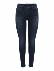 ONLY Female Skinny Jeans ONLWAUW Mittlere Taille Skinny Fit Jeans XL / 30L Dark Blue Denim