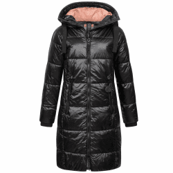 Sublevel Damen Mantel Winterjacke warme Jacke Outdoorjacke mit Kapuze sportlicher Damen Mädchen Parka S M L XL XXL XXL Schwarz Lang