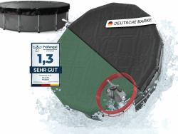 Planenfux® Poolabdeckung rund 450 cm (Für Ø 420-460 cm) | 2-in-1 Poolplane rund aus 200g/m² PE Material | Solarplane Pool rund für Sommer & Winter | Abdeckplane Pool rund | Ø 520 cm Pool Abdeckung 520 cm (Rund)