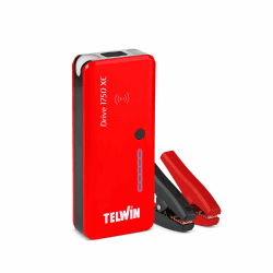 Telwin Drive 1750 XC Compact Portable Booster Starter and Power Bank, rot 1500A+PD+Wireless