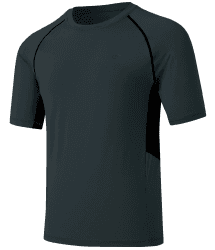 Huayuzh Herren UV Shirt Rashguard T-Shirt Schwimm Shirt Schnelltrocknend Leicht Atmungsaktiv Surfen Angeln Wandern Top XXL 5-charcoal Grey