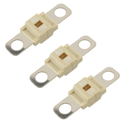 BOJACK Midi Hochstromsicherung Bolt-on Sicherung 80A Ampere weiß für PKW, LKW, Baufahrzeuge, Busse, Wohnwagen (3 Stück 80A)