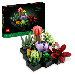 LEGO Icons Sukkulenten Künstliche Blumen Set für Erwachsene, Blumenstrauß-Bausatz, Kreatives Hobby, Home Deko, Geschenk-Idee für Frauen, Männer, Sie & Ihn, Botanische Sammlung (Baue 9 Pflanzen) 10309 Single
