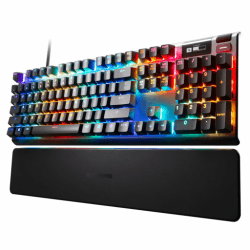 SteelSeries Apex Pro HyperMagnetic Gaming-Tastatur – Die schnellste Tastatur der Welt – Anpassbares Ansprechverhalten – OLED-Bildschirm – RGB – USB-Passthrough – Deutsches Tastatur (QWERTZ) Deutsch (QWERTZ)