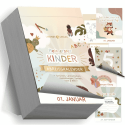 Lebenskompass Abreißkalender für Kinder undatiert - 365 Tage Achtsamkeit für Kinder – mit Kurzgeschichten, Rechen- & Schreibaufgaben, Spielen, Quizfragen und mehr