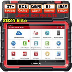 LAUNCH X431 PRO Elite obd2 diagnosegerät, ECU Online-Codierung & Bidirektional, vollständige Systemdiagnose, 37+Servicefunktionen, CANFD&DOIP, FCA, 2 Jahren Update, 2024 Modell X-431 Pro Elite