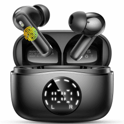 Bluetooth Kopfhörer, Kopfhörer Kabellos Bluetooth 5.4 In Ear Kopfhörer mit 4 ENC Noise Cancelling Mikrofon Earbuds, 48H Spielzeit, IP7 Wasserdicht Bluetooth Ohrhörer für Yoga/Reisen/Arbeit 2024 Neu Schwarz