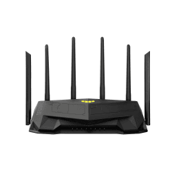 ASUS TUF Gaming AX6000 AiMesh Dual Band WLAN kombinierbarer Router (Tethering als 4G und 5G Router-Ersatz, WiFi 6, dedizierter Gaming Port, Dual 2.5G Port, Port Forwarding, AiProtection Pro) TUF WiFi6 6.000 Mbit/s