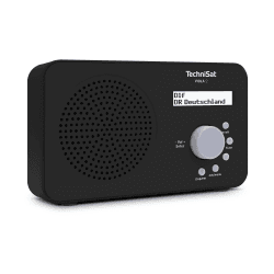 TechniSat VIOLA 2 - tragbares DAB Radio (DAB+, UKW, Lautsprecher, Kopfhöreranschluss, zweizeiliges Display, Tastensteuerung, klein, 1 Watt RMS) schwarz schwarz Mono