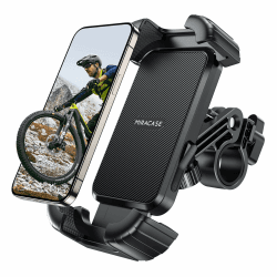 Miracase Handyhalterung Fahrrad, Handyhalter Motorrad - 2024 360° Lenker Halter für iPhone 15 14 Pro Max Plus, SE, 13 12 Pro Max Mini, 11 Pro Max, Xs, XR, X, 8, 7, Samsung S23 S22, Smartphone Black