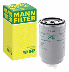 MANN-FILTER WK 842 Kraftstofffilter – Für Busse und Nutzfahrzeuge 1 Packung Single