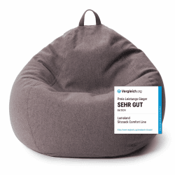 Lumaland Sitzsack Comfort Line | Indoor Beanbag 90x110x50cm mit mehr als 1,9 Mio. anpassbaren EPS-Perlen | Weiches & Komfortables Bodenkissen | Sessel für Kinder & Erwachsene | 250 L [Dunkelgrau] XL - 90x110x50cm - 250 L Dunkelgrau