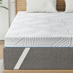 BedStory 10cm Höhe Topper 180x200cm,H3&H4 Gel Memory Foam Topper,Waschbarer Bezug, Matratzentopper für Boxspringbett Wohnmobil und Schlafsofa 180x200cm 10CM