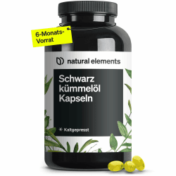Schwarzkümmelöl kaltgepresst (original Nigella sativa) – 400 Kapseln im 6-Monats-Vorrat – 1000 mg ägyptisches Schwarzkümmelöl/Tagesdosis – naturbelassen, in Deutschland produziert
