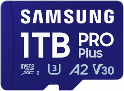 Samsung PRO Plus (2023) microSD-Karte + SD-Adapter, 1 TB, UHS-I U3, Full HD & 4K UHD, 180 MB/s Lesen, 130 MB/s Schreiben, Speicherkarte für Smartphone, Action-Cam, Handheld-Konsole, MB-MD1T0SA/EU 1 TB Pro Plus