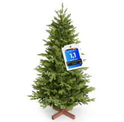 Blumtal Premium künstlicher Weihnachtsbaum 180cm - Weihnachtsbaum künstlich 180 aus naturgetreuem PE+PVC - Tannenbaum künstlich + Holzfuß - Christbaum - Weihnachtsbaum Spritzguss 180 - Christmas Tree Premium 180cm