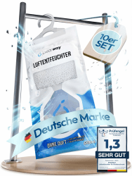 PEARWAY 10x Schrank Entfeuchter 500ml I Feuchtigkeits Beutel Neutral I Entfeuchter Schrank I Moisture Absorber I Luftentfeuchter Schrank I Entfeuchter Beutel I Entfeuchter Kleiderschrank 10 Stück Neutral