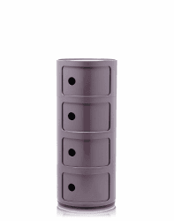 Kartell Componibili, 4 Elements, Violet, Runde Basis 4-fächer Violett