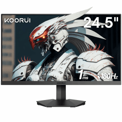 KOORUI Gaming Monitor 24.5 Zoll, 180Hz, Full HD Rahmenlos Bildschirm Adpitive Sync (1ms, VA-Panel, Eye-Care, 1920 x 1080, HDMI 2.0 & DisplayPort 1.4, VESA 75x75) 24.5 Zoll 180Hz FHD
