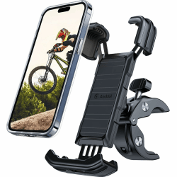 andobil 2024 Handyhalterung Fahrrad [ Top Verarbeitet ] 165 km/h Stoßfest [ 1s Einhandbedienung ] Universal Handyhalterung Motorrad 360° Handyhalter Fahrrad für iPhone 16/15/14 Pro Max Samsung S24 Schwarz