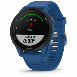 Garmin Forerunner 255 – GPS-Laufuhr mit individuellen Trainingsplänen, speziellen Lauffunktionen und detaillierter Trainingsanalyse. 1,1“ & 1,3" Farbdisplay, Akkulaufzeit bis zu 14 Tage dunkelblau 46mm Single