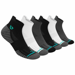 BAMBOS Sneaker Socken Ultraweich Bambus Herren Damen Kurz Sportsocken Laufsocken, 3/6 Paare 43-46 Schwarz, Weiß, Grau 6P
