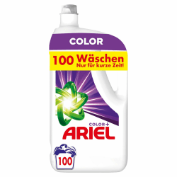 Ariel Flüssigwaschmittel Waschmittel, 100 Waschladungen Color, Kraftvolle Fleckenentfernung Schon Ab Der 1 Wäsche 5 l (1er Pack) Neu
