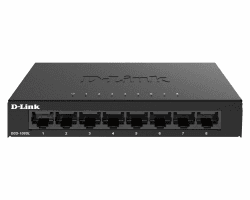 D-Link DGS-108GL 8-Port Unmanaged Gigabit Switch (ohne Lüfter, Low Profile Metallgehäuse, Desktop, Plug-and-Play, QoS, 802.3az EEE), Black 8 Port|Gigabit Ethernet| Metallgehäuse