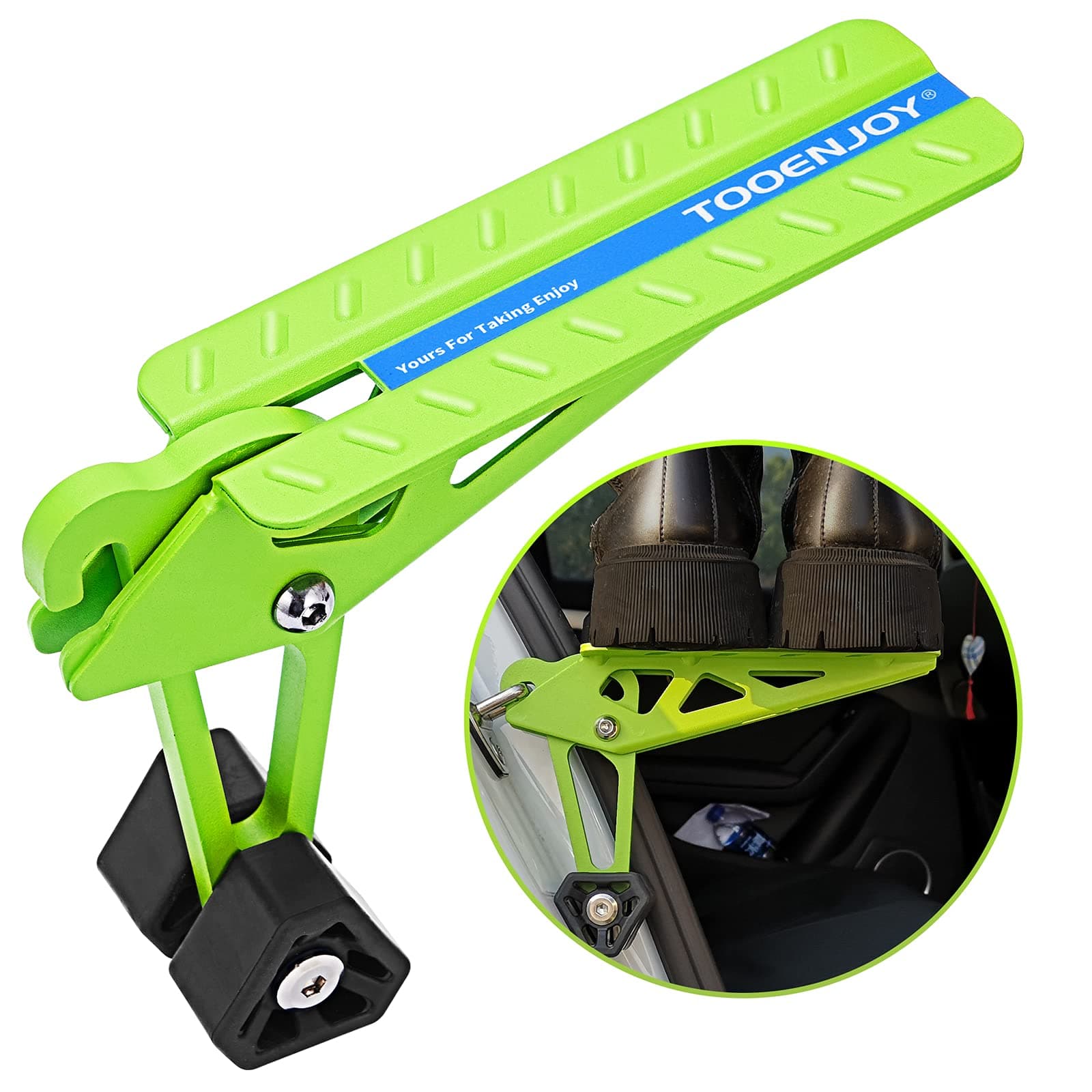 TOOENJOY Auto Türstufe, klappbarer Auto Türpedal Klappleiter, Universal Car Doorstep, einfacher Zugang zum Dach, unentbehrliches Tritthilfe für Autos, SUVs, LKWs(Grün)
