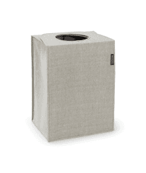Brabantia - Wäschesack - Quick-Drop-Öffnung - Robuste Textilsack - Platzsparend - Der Deckel lässt sich zu Griffen ausklappen - Einfache Entleerung - Grau - 55 L- 29.5 x 54.0 x 50.5 cm 55L Rechteckig Grey