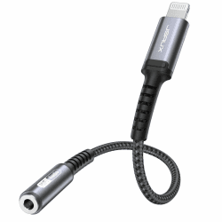 JSAUX iPhone Lightning auf 3.5mm Klinke Adapter MFi Zertifiziert iPhone Kopfhörer Adapter Aux Audio Adapter Kompatibel mit iPhone 14/14 Pro/13/13 Pro/12 Pro/11/11 Pro/SE/8/7/6/8 Plus/7 Plus-Rot Grau
