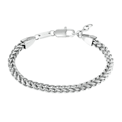 s.Oliver Armband Edelstahl Herren Armschmuck, Kommt in Schmuck Geschenk Box, Edelstahl silber