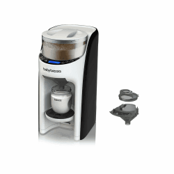 Baby Brezza - Formula Pro Advanced - automatischer Flaschenzubereiter - dosiert und mischt heißes Wasser und Milchpulver auf Knopfdruck, Weiß/Schwarz Set Weiß/ Schwarz Set