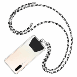 COCASES Handykette Universal zum Umhängen- Handyband aus Nylon kompatibel mit jeden Smartphones, Handy Kette Umhängenband mit Kordel-keine Handyhülle Schwarzweiß