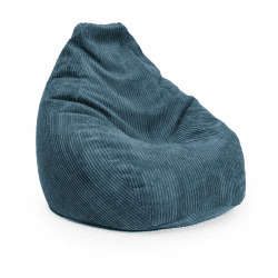 Lumaland Gaming Sitzsack XXL aus Cord | Gaming Sessel für Erwachsene & Teenager | Komfortabler Bean Bag 135 x 100 cm [Dunkelblau] 135 X 100 Cm | Dunkelblau