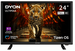 DYON ULTIMAX 24F-TI - 24 Zoll (60 cm) Fernseher (1080p, Full-HD Smart TV, Tizen OS, Triple Tuner (DVB-C/-S2/-T2), Samsung Smart & Gaming Hub, Prime Video, Netflix, Disney+) [2025] 24 Zoll Smart TV