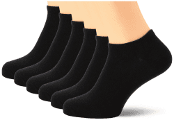 Nur Die 6er Pack Sneaker Socken aus weicher & atmungsaktiver Baumwolle Kurzzsocken Damen Socken 39-42 Schwarz
