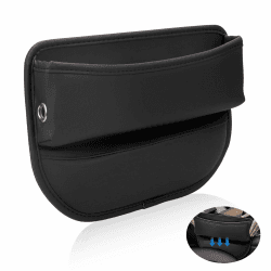 Aufbewahrungsbox für Autositze,Autositz Lücken Organizer,Autositz Gap Organizer Storage Box Auto Mittelkonsole,Vordersitz Lückenfüller Autositz Seitentaschen Organizer Für Handys,Geldbörse(Schwarz)