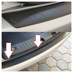 BREMER SITZBEZÜGE Ladekantenschutz für Ford Mondeo 5 2014 in Schwarz Kratzschutz Heckklappen Schutzleiste aus Hochwertigem ABS Ladekantenschutz Schwarz Ford Mondeo 5