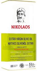 Olivenöl 5L aus Kreta, Griechenland 'Nikolaos' – Premium Qualität 0,3%, Kaltgepresst, Extra Vergine-Nativ, Reich an Polyphenolen, MHD: Jan 2026 5 l (1er Pack)