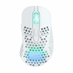 Xtrfy M4 Wireless, Kabellose Ultraleichte Gaming-Maus, Optimiert für esports, 2.4 GHz Funk, Anpassbare Ergonomische Rechtshändermaus, Wiederaufladbar, Weiß