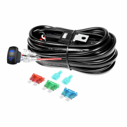 RIGIDON Kabelbaum Kabelsatz Relais Adapter für KFZ Scheinwerfer Arbeitsscheinwerfer Tagfahrleuchten Lichtleisten DC 12V/40A, mit Ein/Aus Schalter (für 1 Lampe max. 300W)
