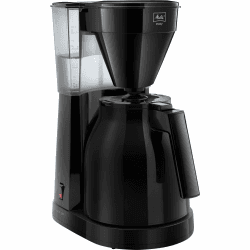 Melitta Easy Therm - Kaffeemaschine mit Thermokanne, Filterkaffeemaschine mit Tropfstopp, für bis zu 8 Tassen Kaffee, schwarz Thermkanne Schwarz
