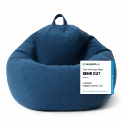 Lumaland Sitzsack Comfort Line | Indoor Beanbag 100x120x50cm mit mehr als 2,4 Mio. anpassbaren EPS-Perlen | Weiches & Komfortables Bodenkissen | Sessel für Kinder & Erwachsene | 315 L [Dunkelblau] XXL - 100x120x50cm - 315 L Dunkelblau