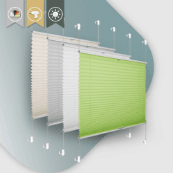 Plisseerollo ohne Bohren Klemmfix 45x120cm(BxH) Grün Jalousie Sonnenschutz Easyfix Faltrollo Lichtdurchlässig Rollo für Fenster & Tür Grün B45 x H120 cm