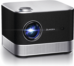 Beamer mit Official NetfIix 3D DoIby Audio, AURZEN Boom 3 Beamer 4K Autofokus/Trapezkorrektur Beamer, HDR 10 60Hz WiFi6 Bluetooth, 1080P Full HD Beamer Heimkino, Video LED Smart Projektor Outdoor Schwarz