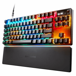 SteelSeries Apex Pro TKL HyperMagnetic Gaming-Tastatur – Die schnellste Tastatur – Anpassbares Ansprechverhalten – OLED-Bildschirm – PBT-Keycaps – USB-C – 2023 Edition – Amerikanisch Tastatur QWERTY Verdrahtet Amerikanisch Tastatur (QWERTY)