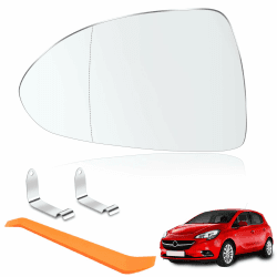 Spiegelglas Ersatz für Opel Corsa D 07.2006-08.2014 Corsa E 09.2014-06.2019 Außenspiegel Glas Fahrerseite Beheizbar Ersatzspiegelglas Außenspiegel Asphärisch Auto Spiegelglas Links Seitenspiegel Glas für Corsa D/E Links