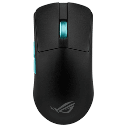 ASUS ROG Harpe Ace Aim Lab Edition RGB Gaming Maus (wireless, 2,4 GHz RF, Bluetooth, USB, optischer ROG AimPoint-Sensor 36.000 dpi, ROG Micro Switches, fünf programmierbare Tasten, Synergieprofil) ROG Harpe AimPoint Schwarz