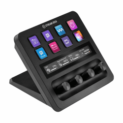 Elgato Stream Deck +, Audiomixer, Live-Produktion und Studio-Controller für Content Creators, Streaming, Gaming, mit anpassbarer Touch-Leiste, Drehreglern und LCD-Tasten, für Mac und PC schwarz